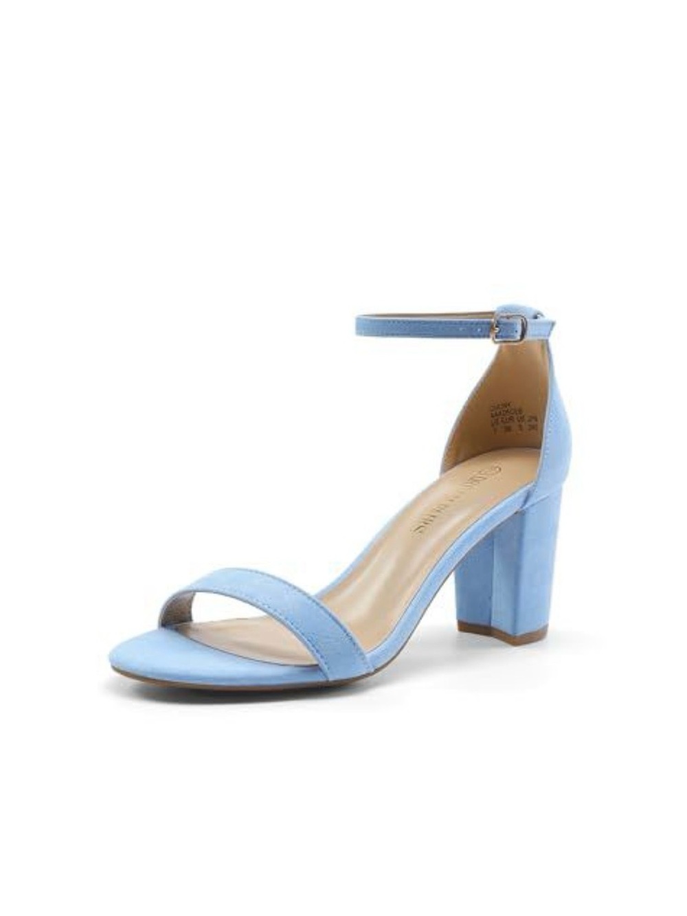 Dream Pairs Light Blue Block Heel Ankle-Strap Sandals